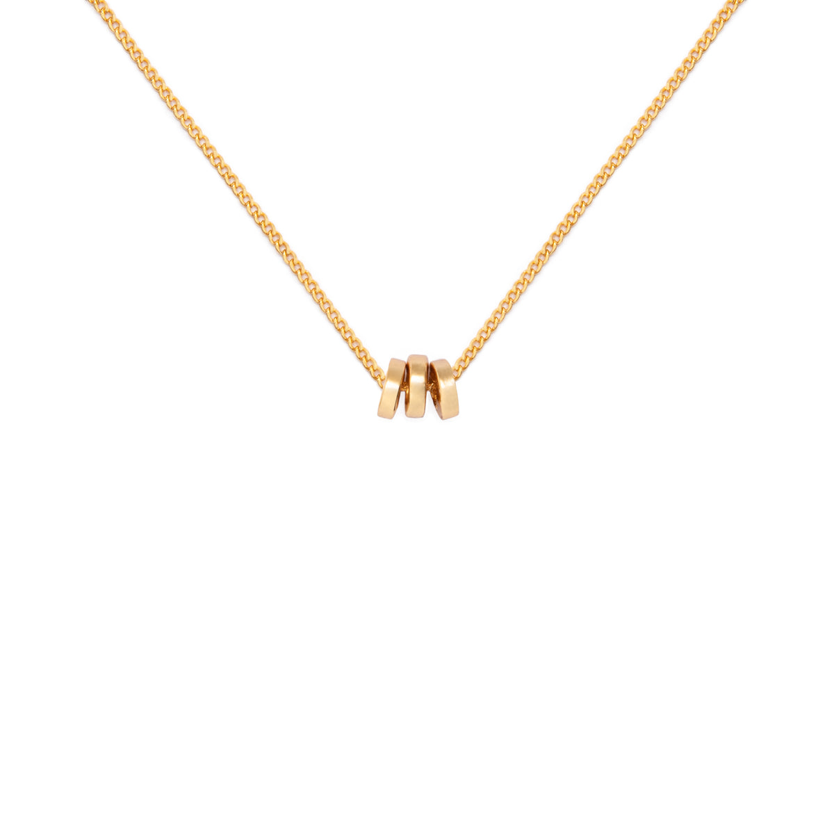 Collar Cadena Oro 3 Argollas