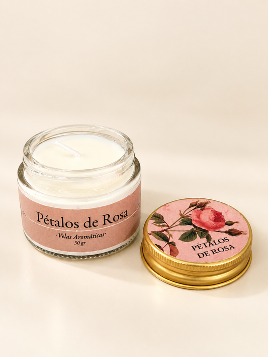 Vela Pétalos De Rosas