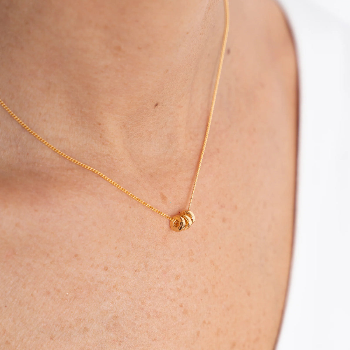 Collar Cadena Oro 3 Argollas