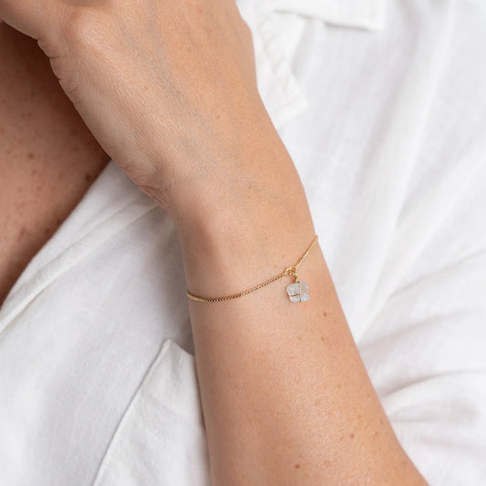 Pulsera Oro Aguamarina