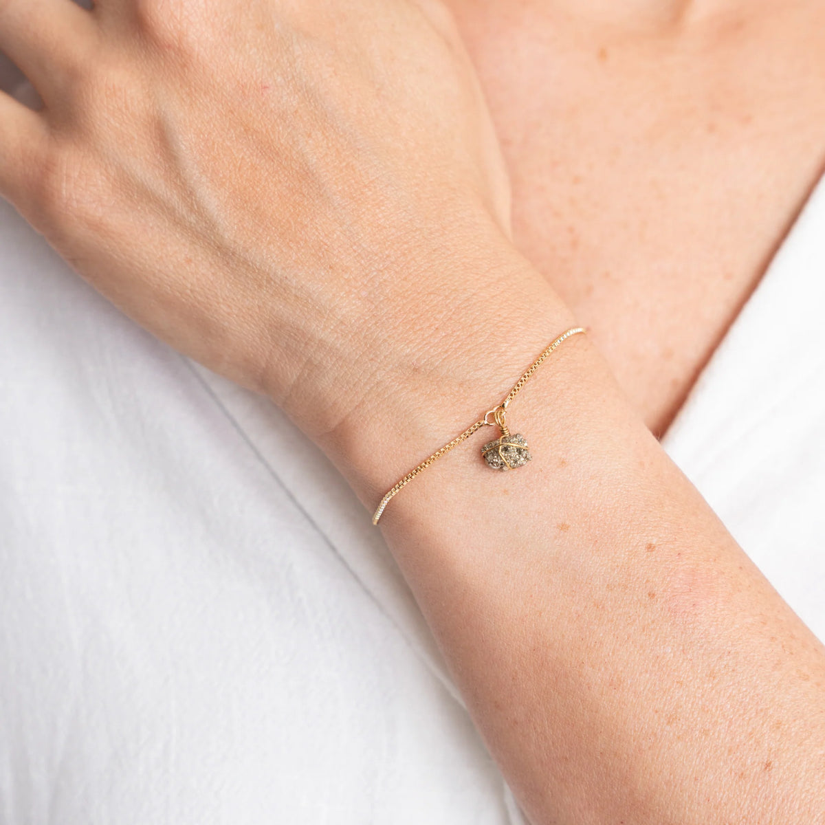 Pulsera Oro Pirita