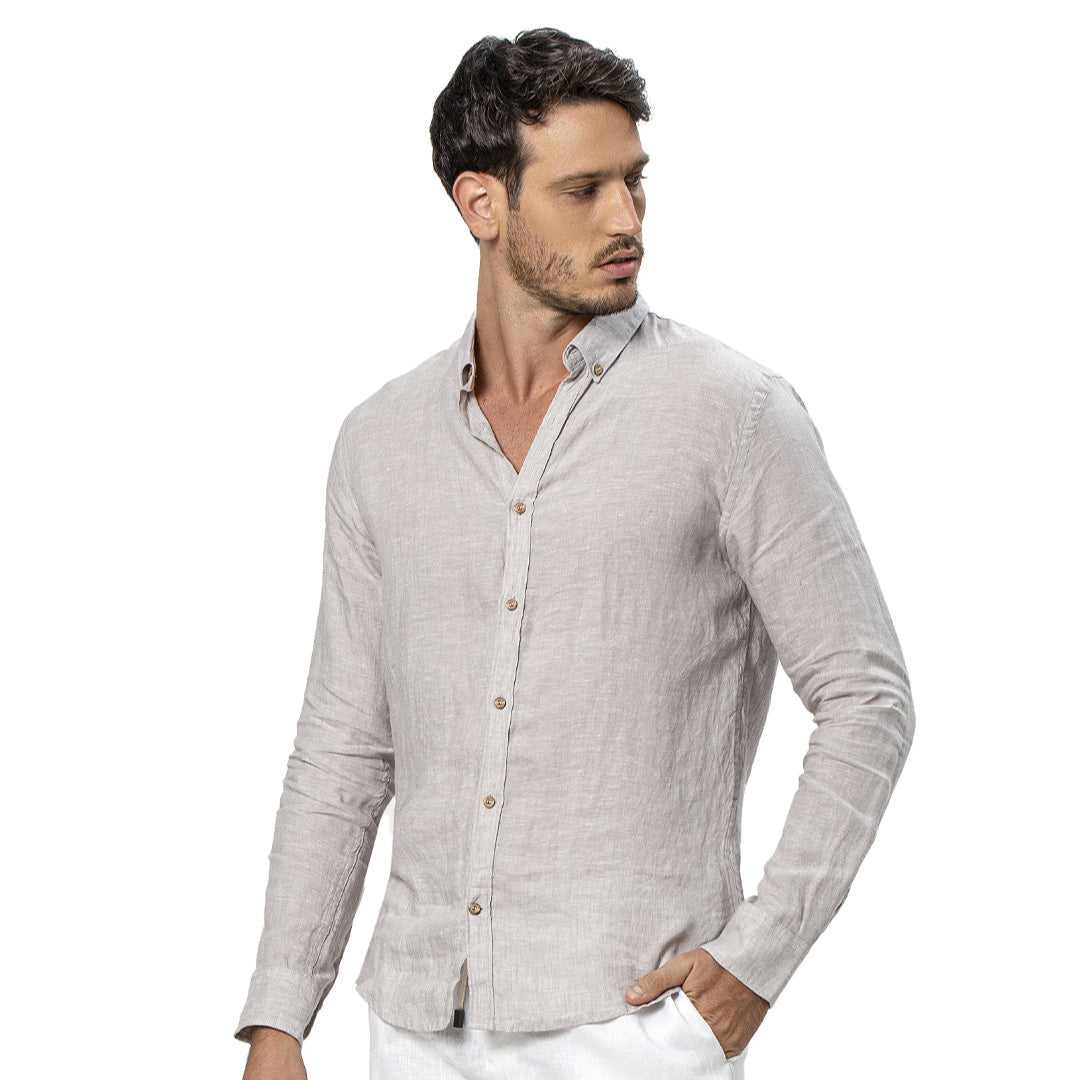 Camisa Lino - Manga Larga